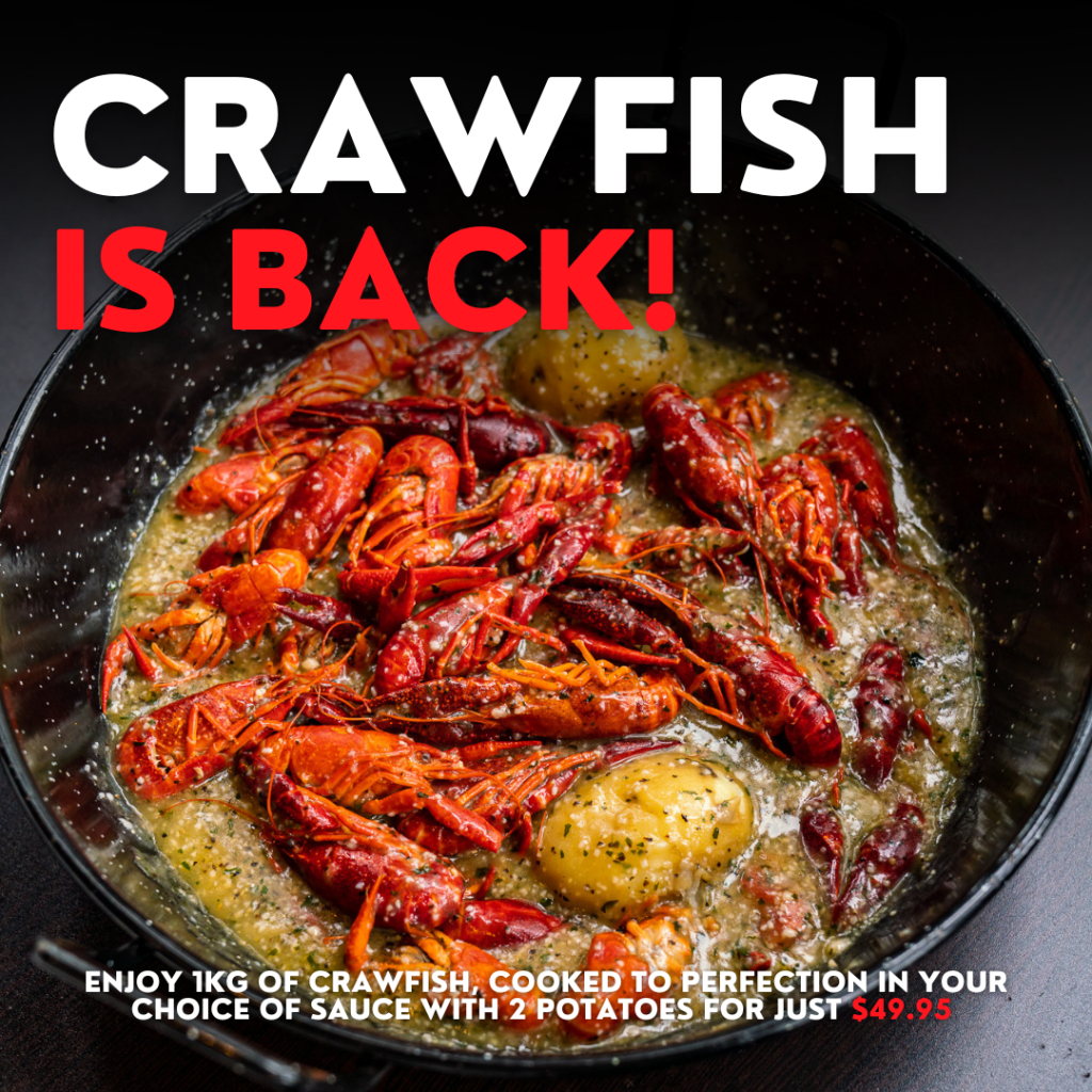 ? Crawfish is back at Kickin’Inn! ?