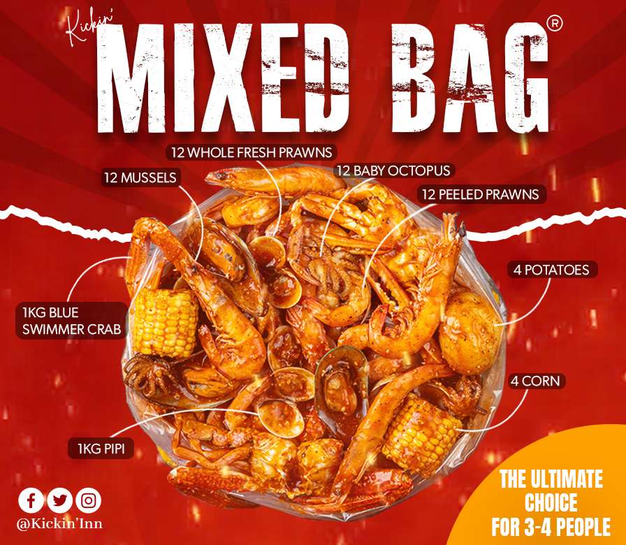 Aussie prawns in the Mixed Bag