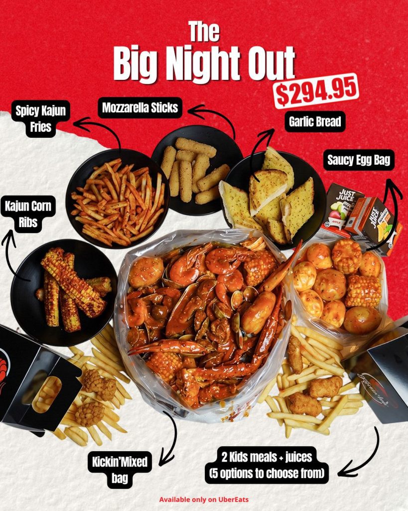 Kickin’Inn Family Feast seafood bundle exclusively available on Uber Eats